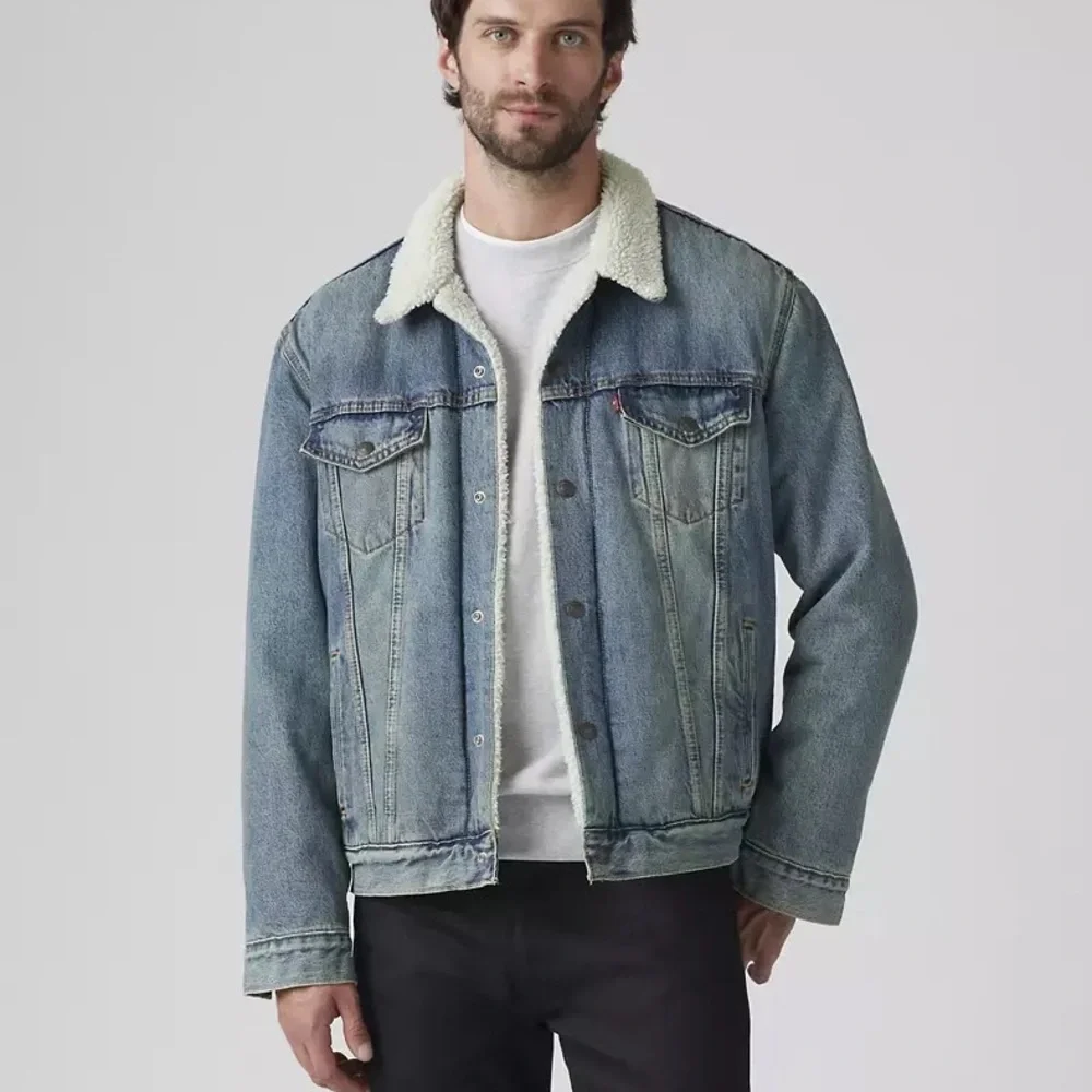 🌻NEW w/tags Levi’s Men’s Type III Denim Sherpa Trucker Jacket Size 4LXT